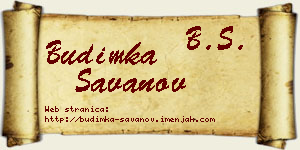 Budimka Savanov vizit kartica
